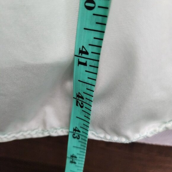 Vintage Nightgown Short Sleeve Nylon Nightie Lorraine Sz M‎ Mint Green Lace NEW - Picture 10 of 16